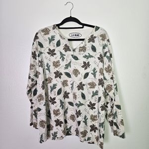 Leaf pattern long sleeve